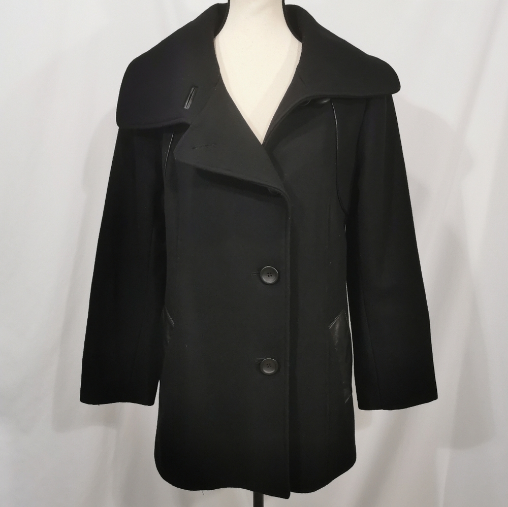 Fen-Nelli Red Label w/Wool Shawl Collar Mid Length Jacket Sz 8 Open To Offers